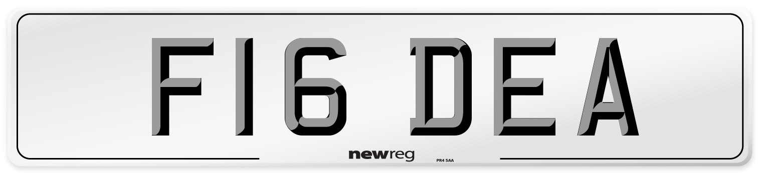 F16 DEA Number Plate from New Reg